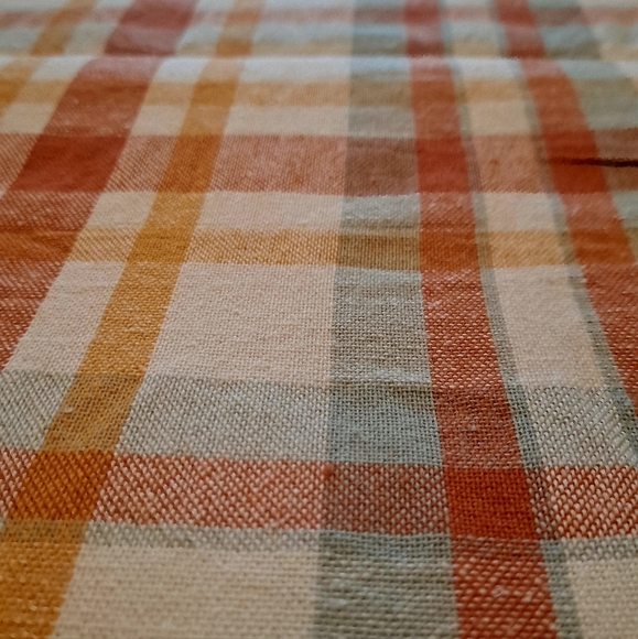 🍽🟤🟠⚪️Multi-Color Table Runner With Plaid Design - Picture 3 of 5
